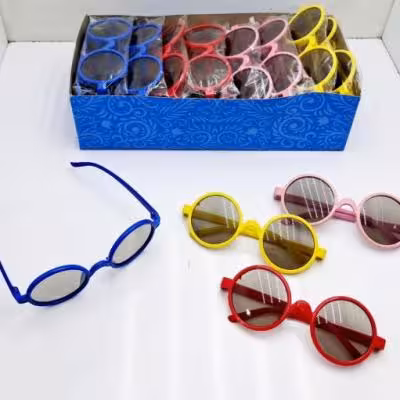 عینک گرد رنگی