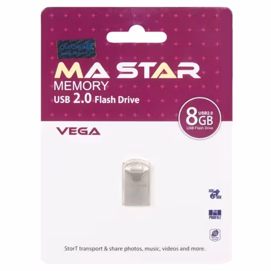 فلش مموری ام ای استار مدل Vega USB 2.0 ظرفیت 8 گیگابایت