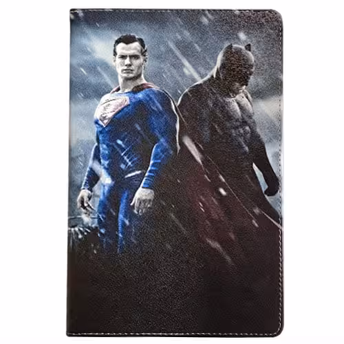 کیف طرحدار (با قاب اصلی) بتمن و سوپرمن | تبلت سامسونگ Tab A8 (X200-X205)