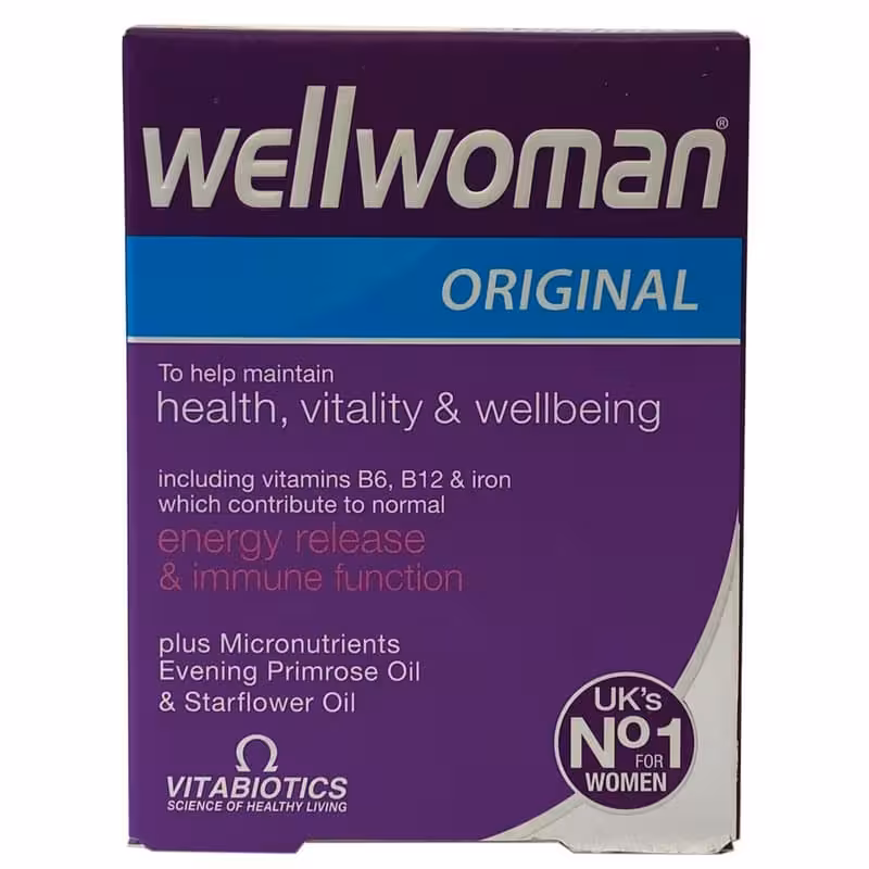 کپسول ول وومن اورجینال ویتابیوتیکس 30 عدد | Vitabiotics Wellwoman Original