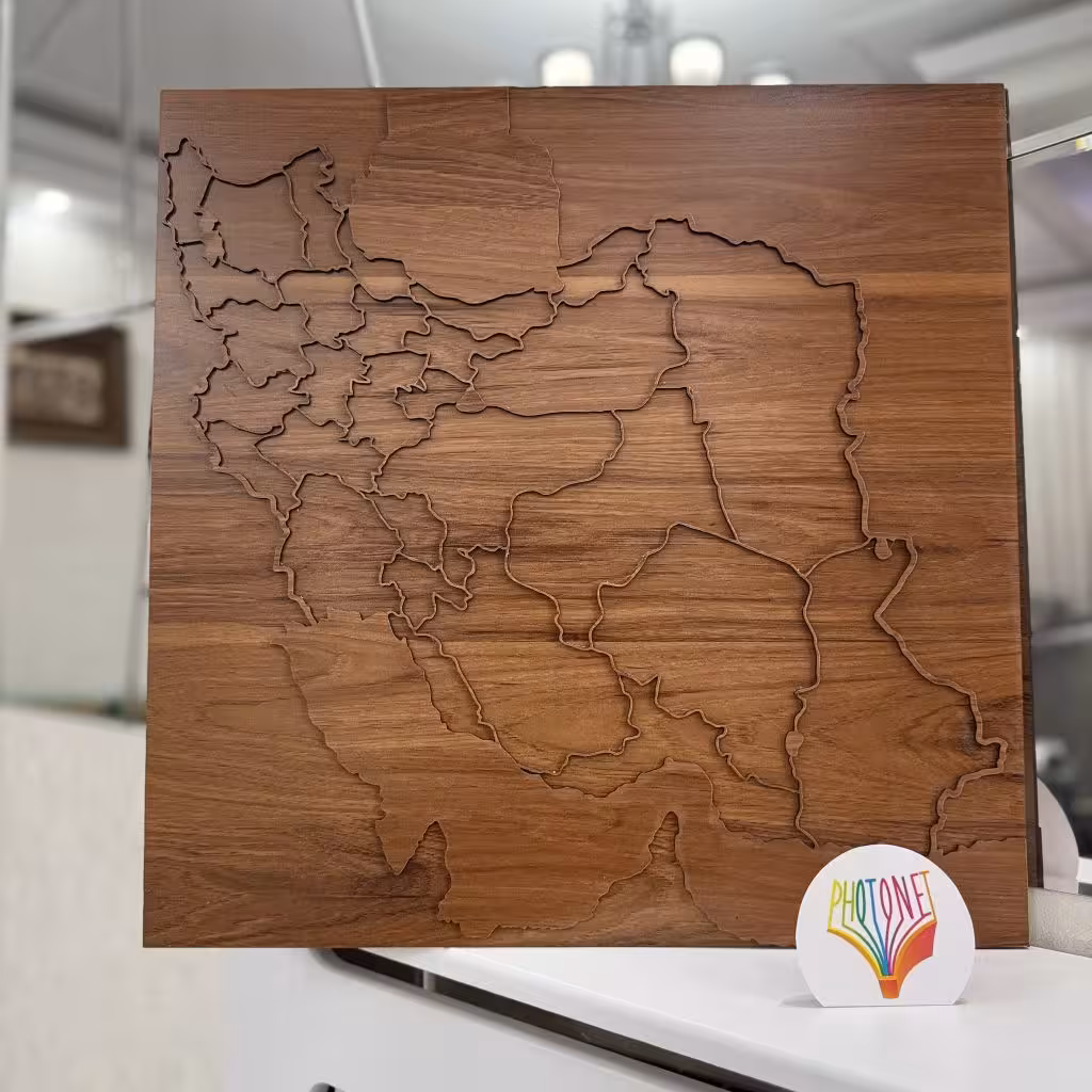 نقشه ایران چوبی