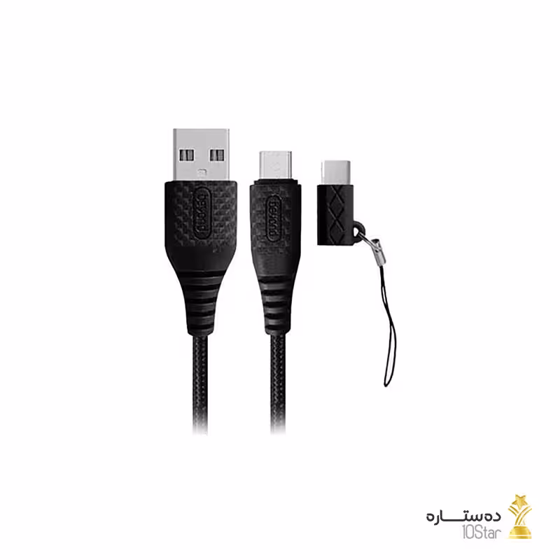 کابل تبدیل USB به microUSB/USB-C بیاند مدل BA-305 طول 1 متر