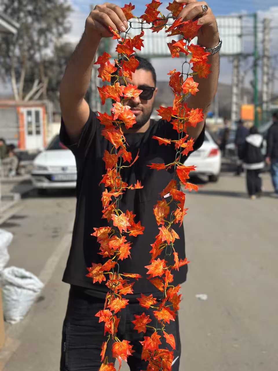 آویز برگ تم پاییزی (ریسه پاییزی) دومترو بیست سانتی