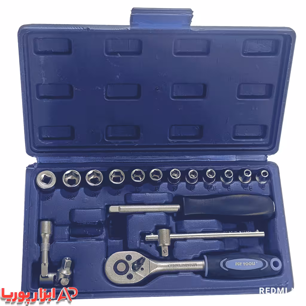 جعبه بکس 17 پارچه درایو 1/4 اینچ  SGT TOOLS