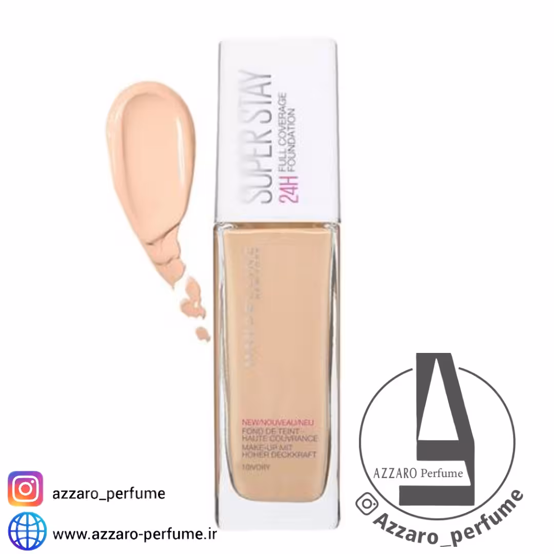 کرم پودر میبلین مدل سوپر استی 24 ساعته شماره 301 حجم 30 میل