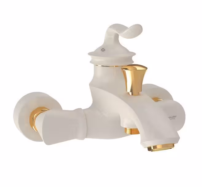 شیر حمام شودر مدل لوکا سفید طلایی