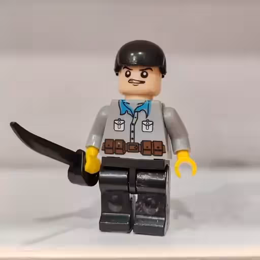 لگو مینی فیگور مرد لباس طوسی شمشیردار