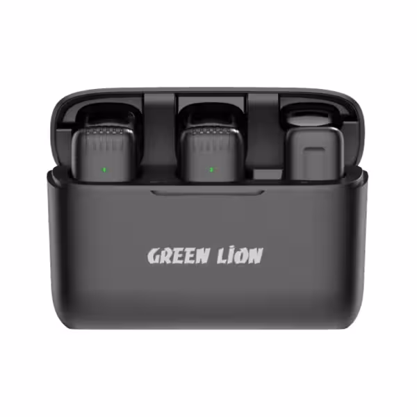 میکروفون بی سیم لایتنینگ گرین لاین Green Lion 2 in 1 Wireless Microphone دارای 2 فرستنده