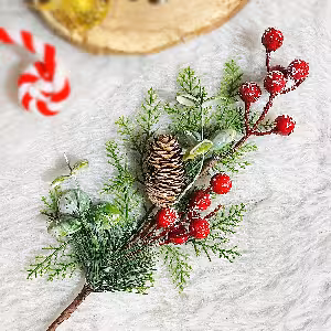 شاخه گل درخت کریسمس 70 سانت کد 5200