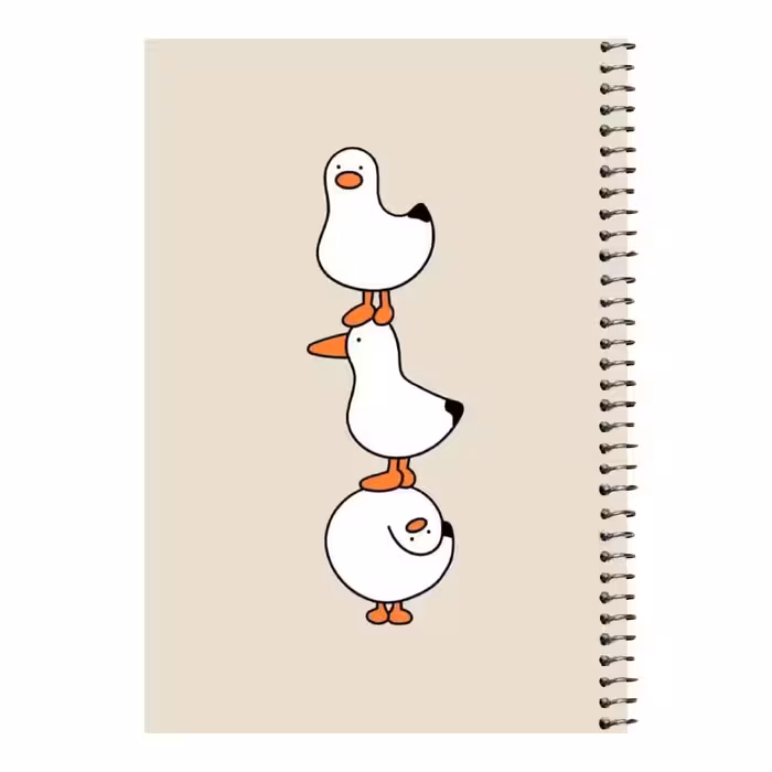 دفتر مشق 80 برگ اس جی مدل اردک های بامزه