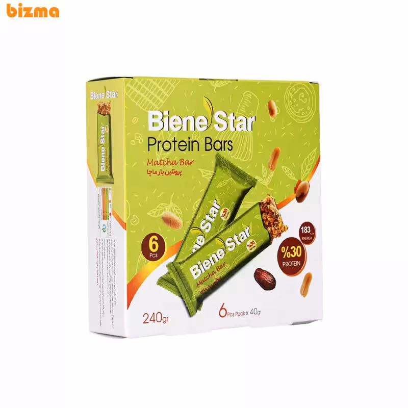 پروتئین بار ماچا بین استار – 6 عددی