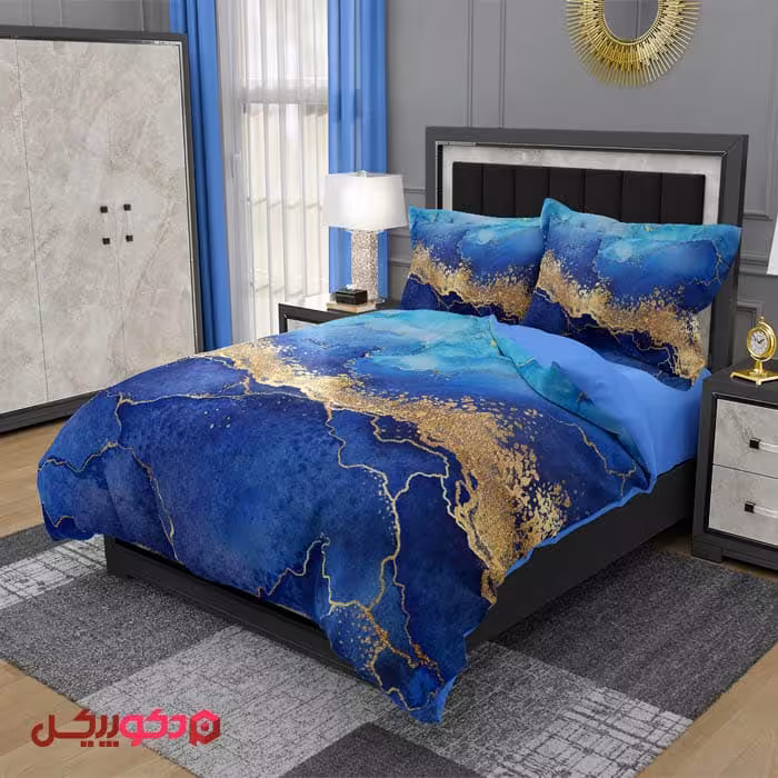 روتختی سه بعدی ماربل آبی BD217