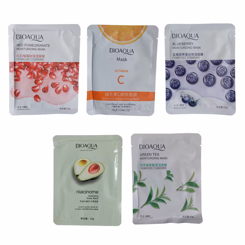 ماسک صورت بایو آکوا مدل آبرسان کد 501 وزن 25 گرم بسته 5 عددی