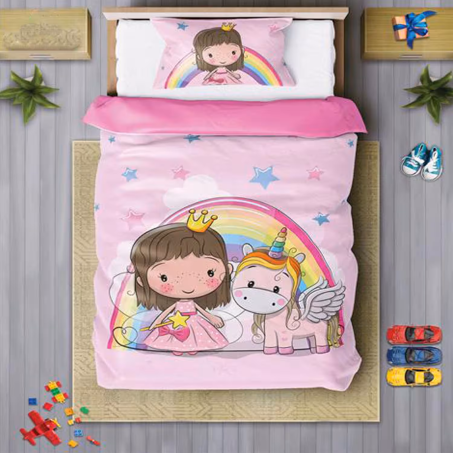 سرویس روتختی دخترانه چیداری مدل 7200 یک نفره چهار تکه