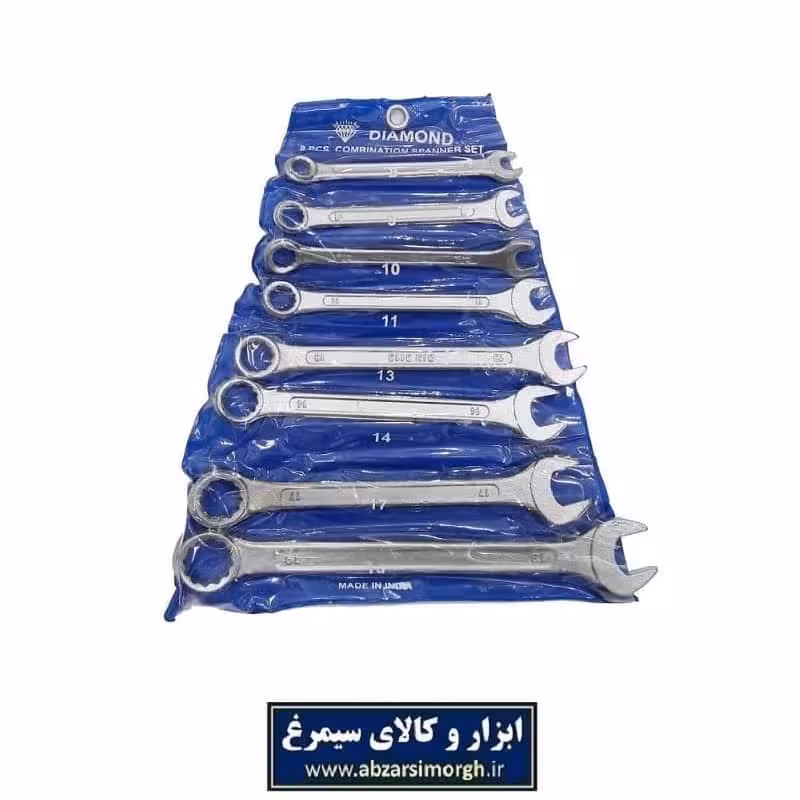 ست آچار یک سر تخت و یک سر رینگی دیاموند 8 عددی AAC-002