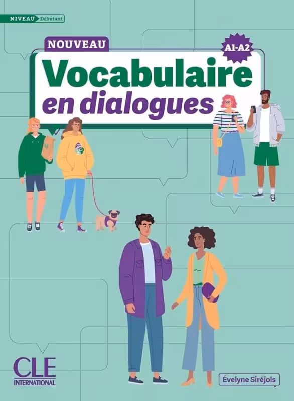 کتاب فرانسوی وکبیولر این دیالوگ Nouvelle Vocabulaire en dialogues niveau debutant edition A1 A2