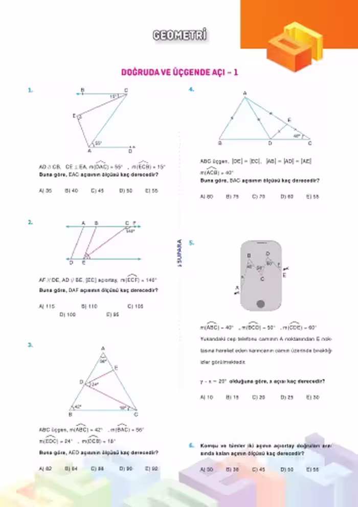 خرید و دانلود نسخه کامل کتاب Supara TYT-AYT Geometri Test Takımı 2018-19
