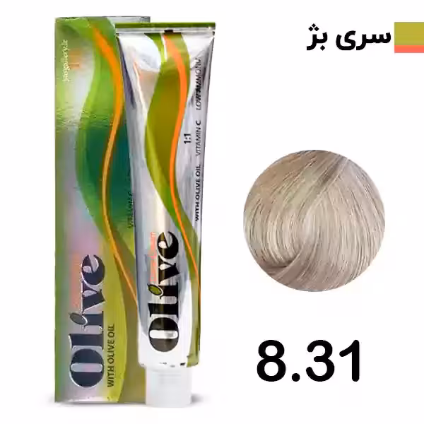 رنگ مو الیو بلوند شنی روشن olive شماره 8.31