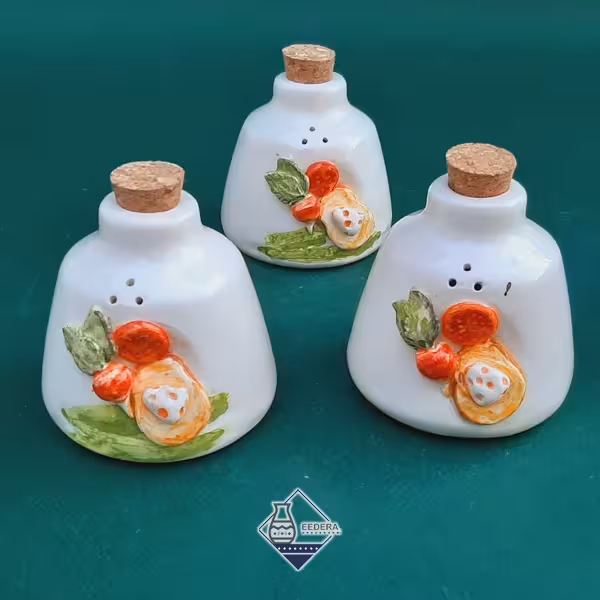 نمکدان آشپزخانه با طرح صبحانه (مجسمه برجسته)