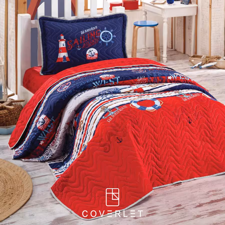 روتختی پنبه دوزی پسرانه طرح فانوس دریایی مدل Rota