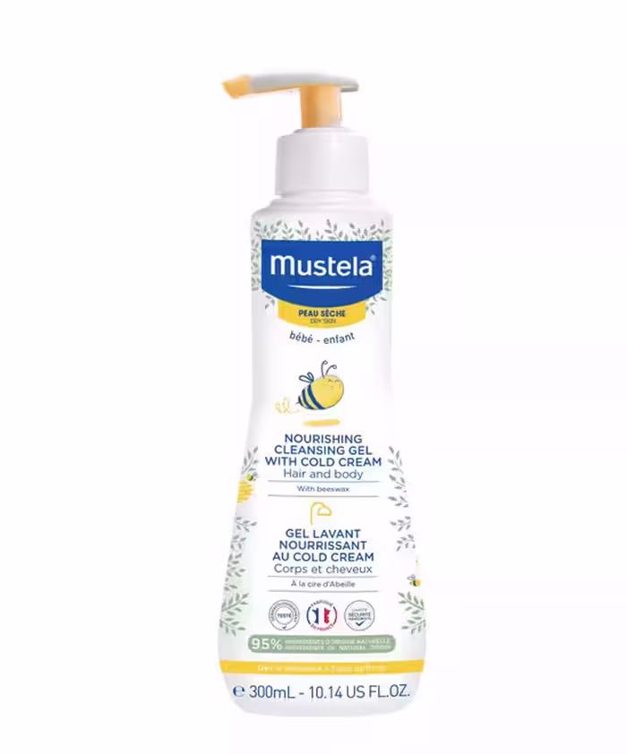 شامپو سر و بدن کلد کرم با موم زنبور عسل 300میل موستلا Mustela