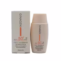 کرم ضد آفتاب رنگی ژیناژن SPF50 برای پوست خشک | Ginagen Tinted Sunscreen For Dry Skin SPF50