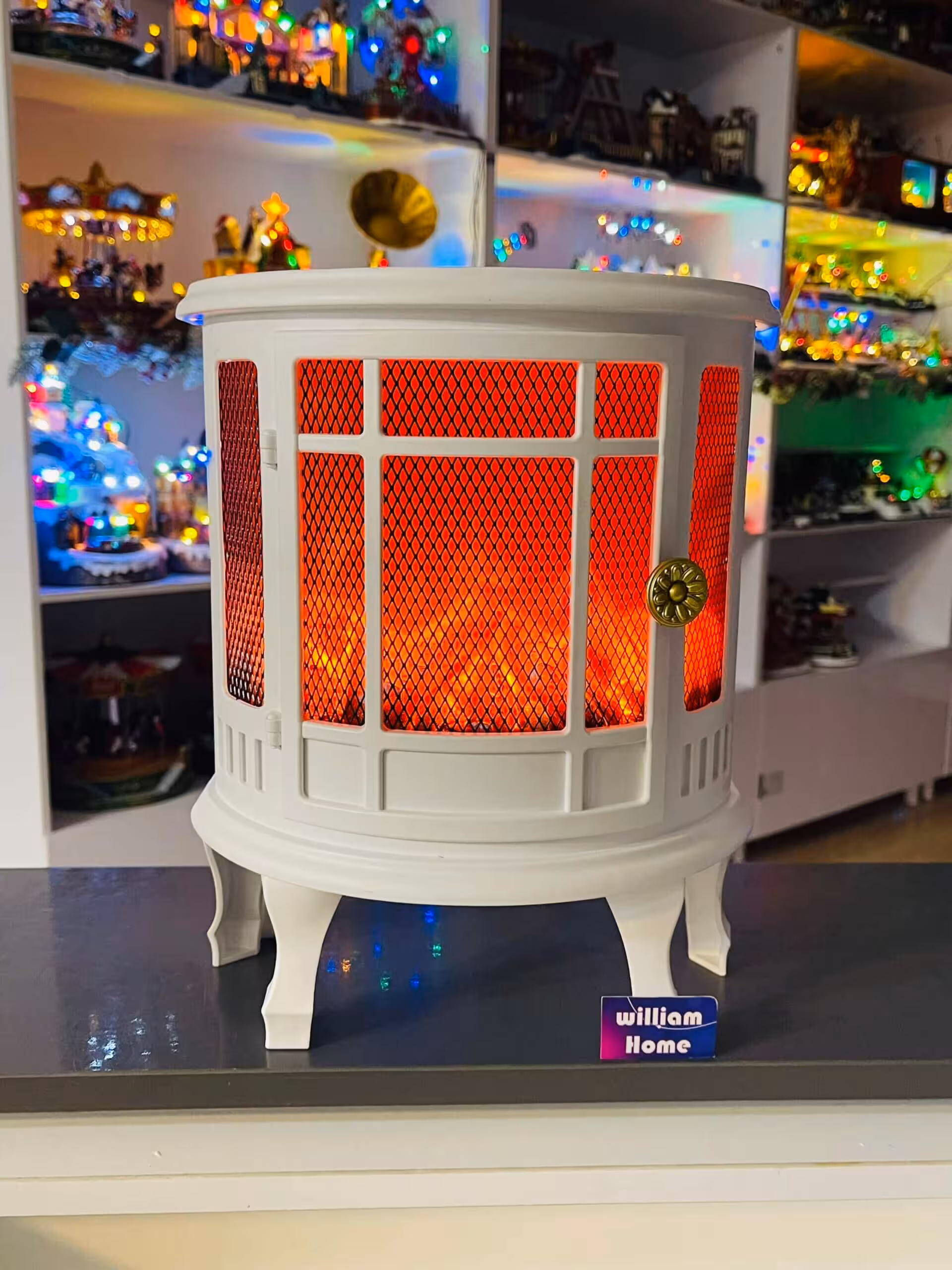 شومینه کریسمس، ویترینی پایه دار