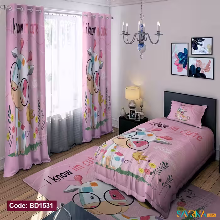 ست اتاق خواب دخترانه طرح گاو کوچولو کد BD1531