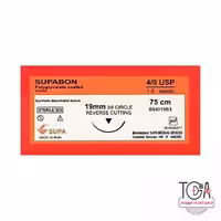 نخ بخیه ویکریل 4/0 کات سوزن 19