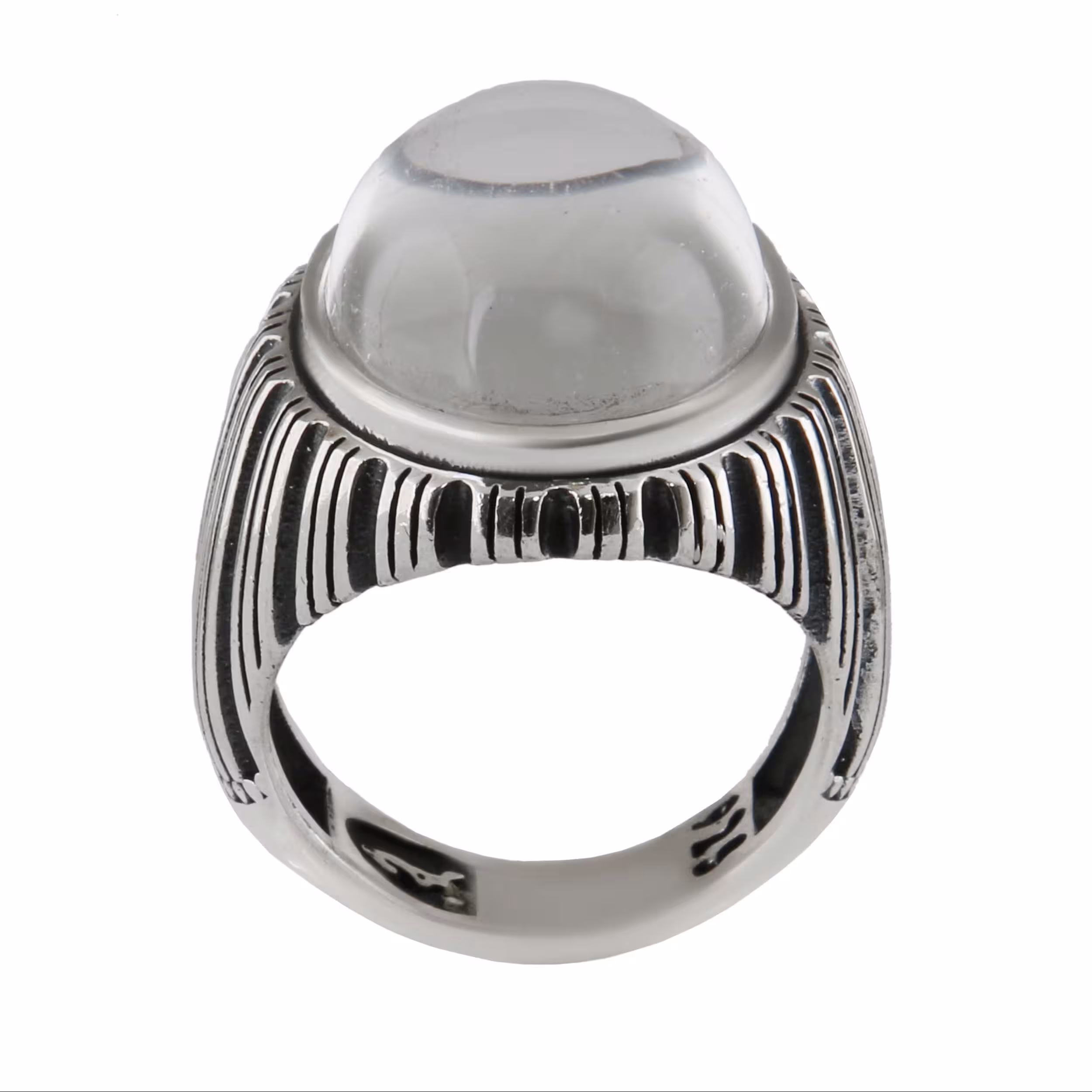 انگشتر نقره مردانه بازرگانی میلادی مدل در نجف رکاب ترک وارداتی سیاه قلم  AM2969