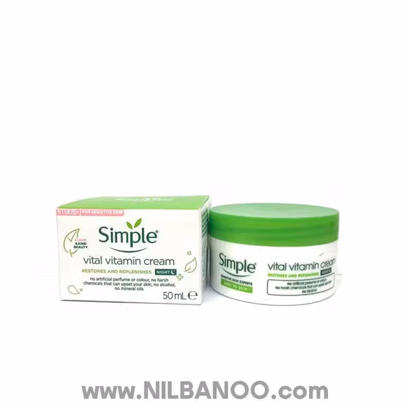 کرم شب سیمپل مدل Simple Vital Vitamin