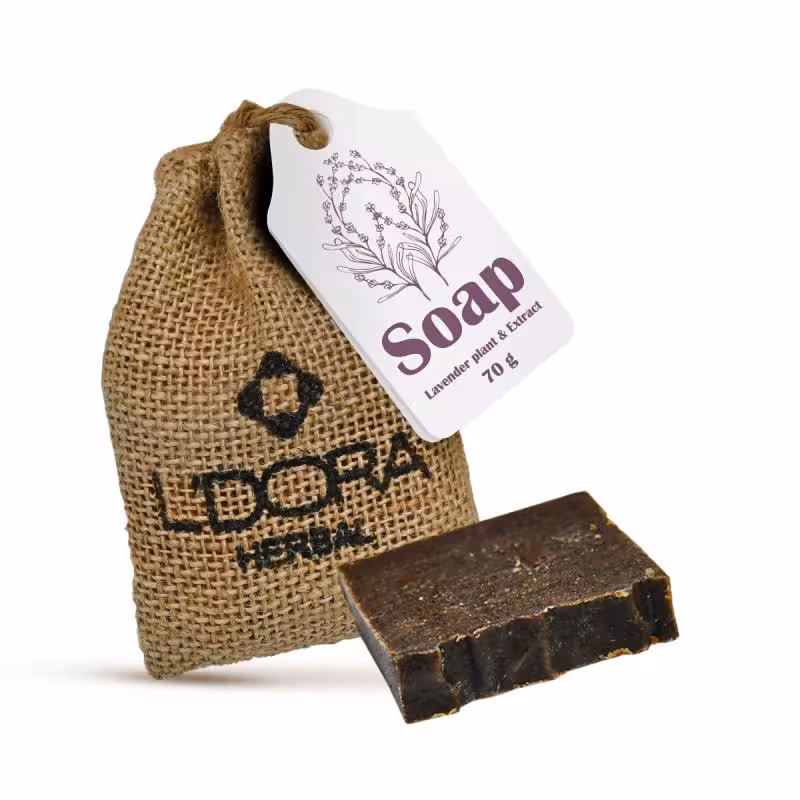 صابون گیاهی حاوی عصاره و گیاه اسطوخودوس لدورا هربال 70 گرمی L’DORA Herbal Soap with Lavender Extract, 70 g