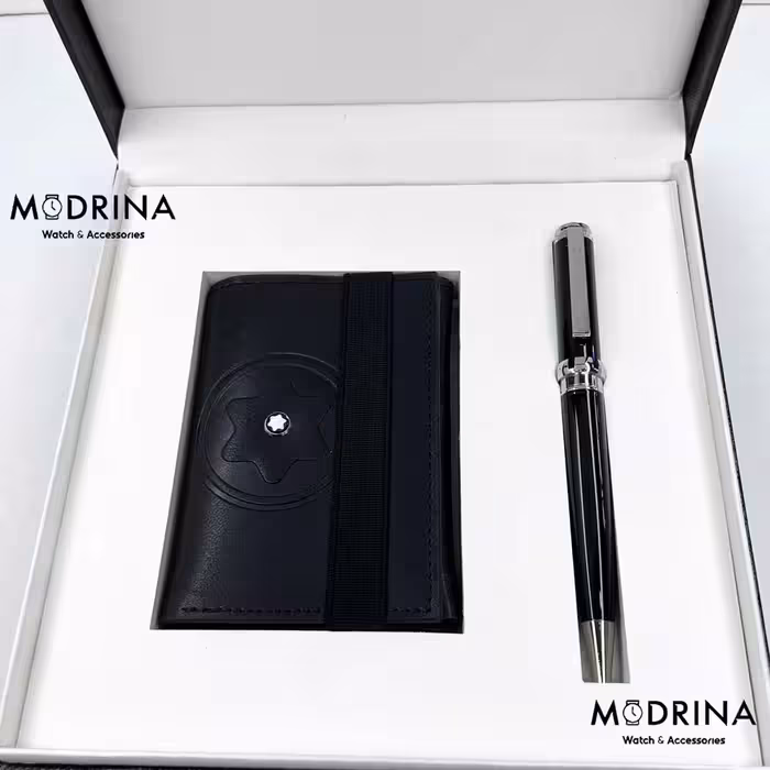 ست مون بلان خودکار و جاکارتی مون بلان MontBlanc