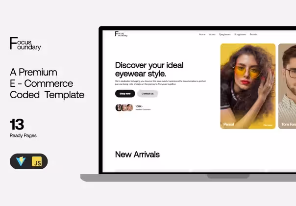 قالب فوکوس فاندری - فروشگاه آنلاین HTML واکنش‌گرا