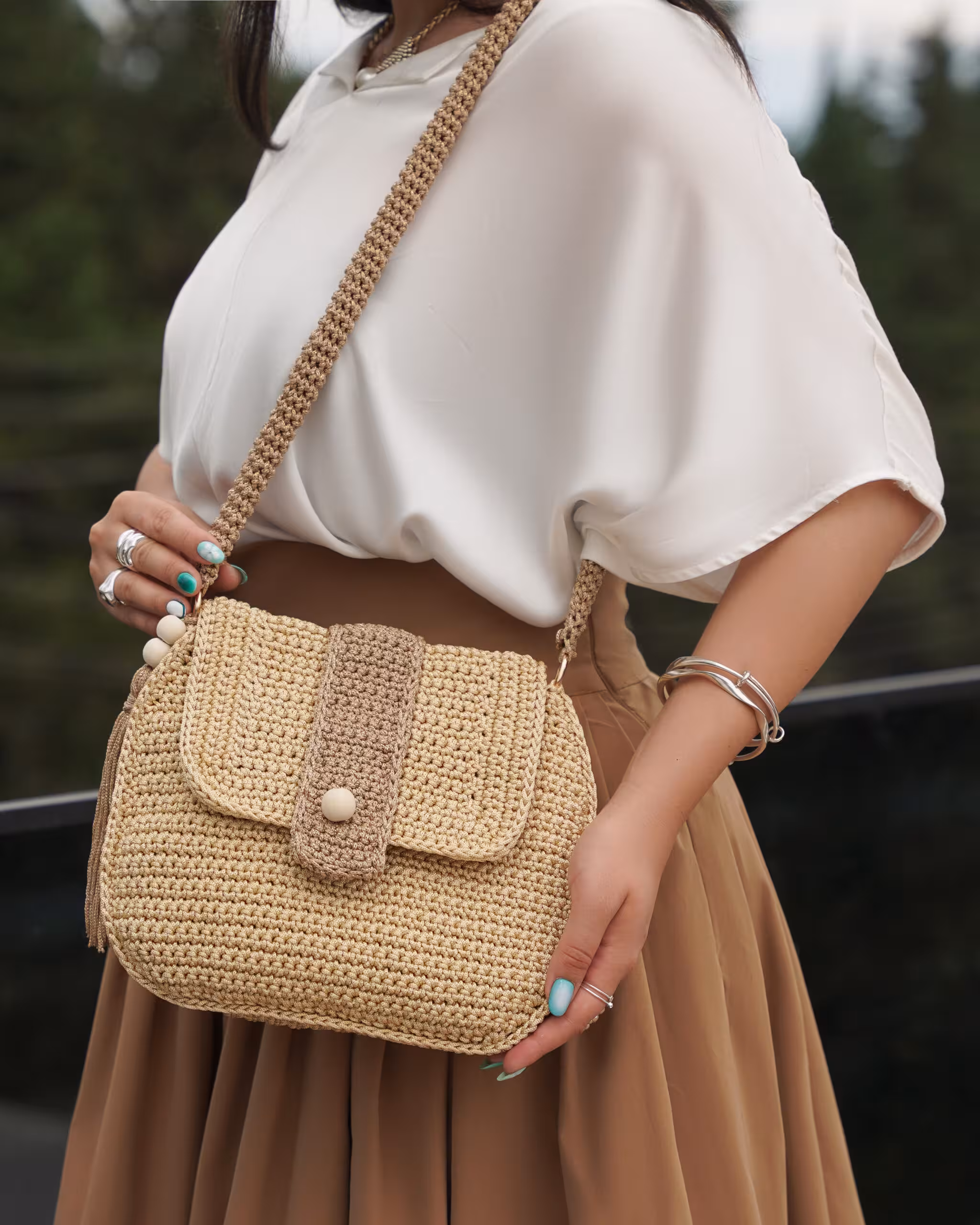 کیف رافیا دست دوز مارگار