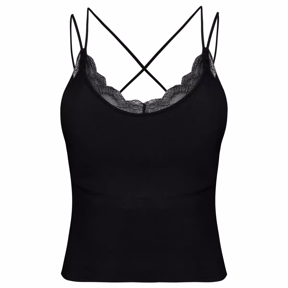 تاپ زنانه مدل بند ضربدری پددار مشکی کد 4991