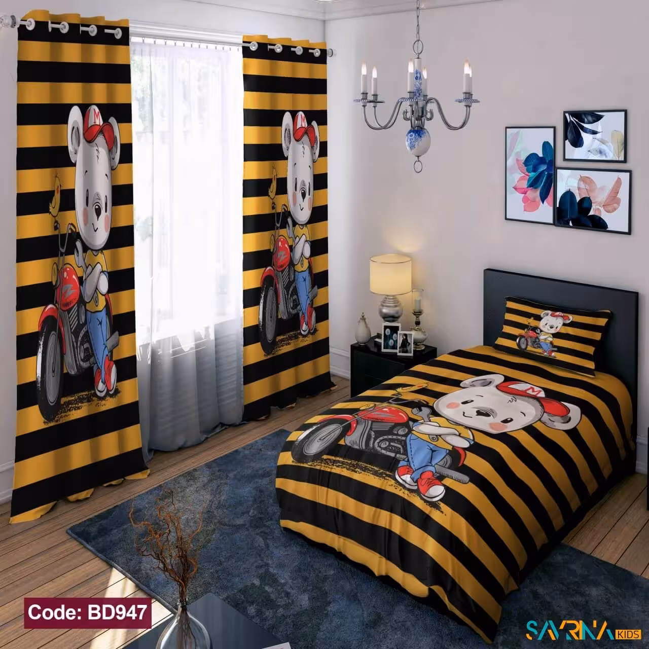 ست اتاق خواب طرح خرسی مکانیک کد BD947