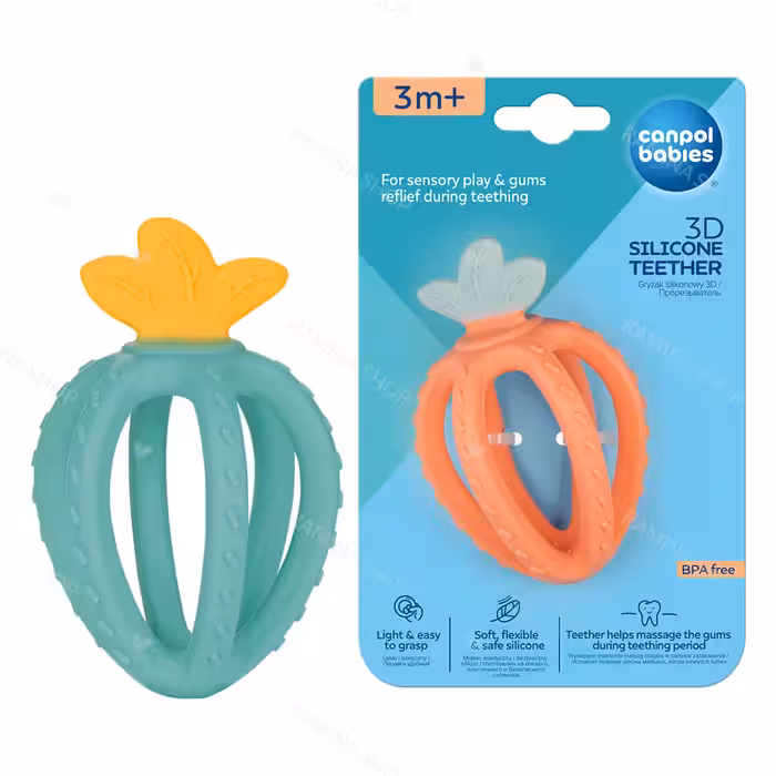 دندانگیر سیلیکونی سه بعدی طرح توت فرنگی کانپول Canpol