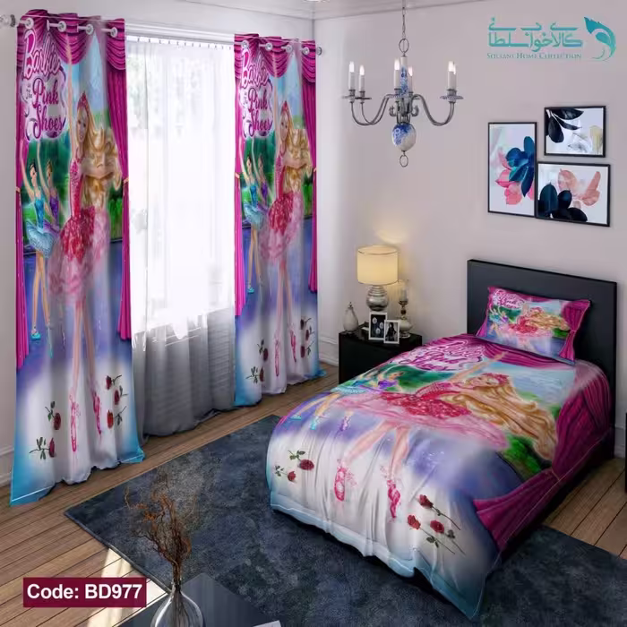 روتختی طرح باربی صورتی یکنفره کد BD977