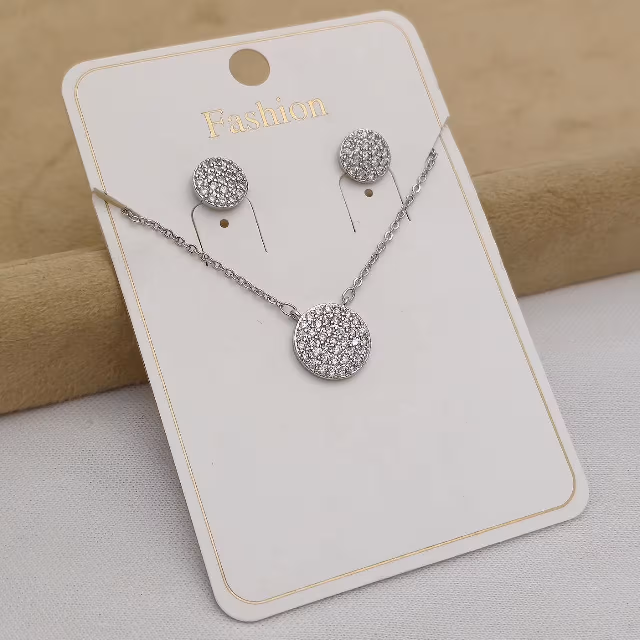 نیم ست فوق العاده جذاب ژوپینگ دایره نگینی سیلور هدیه ولنتاینی خاص ارسال رایگان