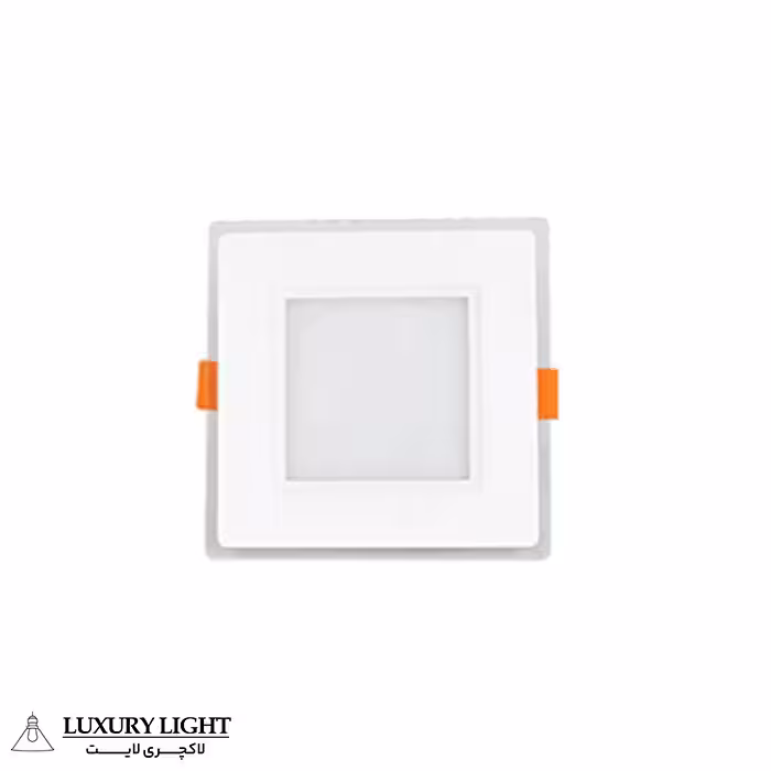 پنل توکار سقفی مربعی 9 وات LED پارس شعاع توس مدل گلاریس برش 8