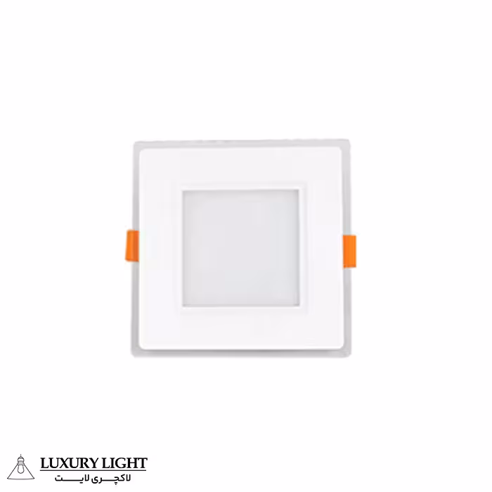 پنل توکار سقفی مربعی 9 وات LED پارس شعاع توس مدل گلاریس برش 8