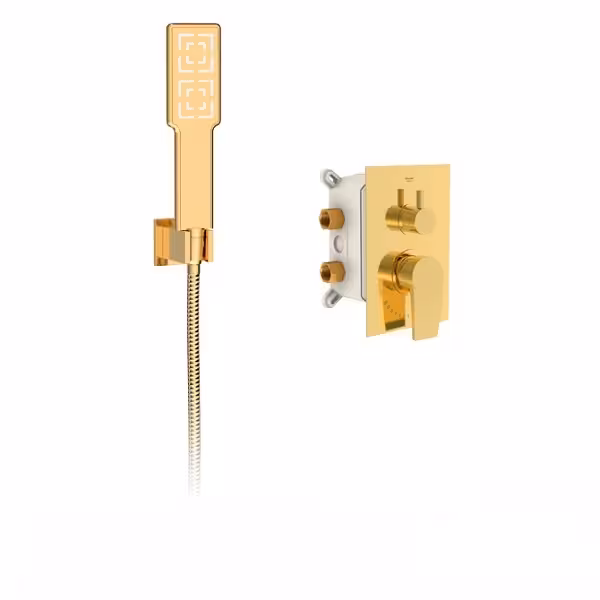شیر حمام توکار شودر مدل رومر تیپ 2 BRASS طلا