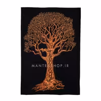 بکدراپ تپستری هندی طرح درخت زندگی (روتختی یک نفره) کد 398