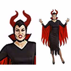 لباس مالیفیسنت همراه با شاخ در سه رنگ