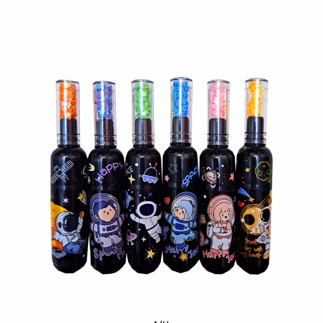 ماژیک علامت گذار مدل کهکشانی رنگارنگ  بسته 6 عددی 