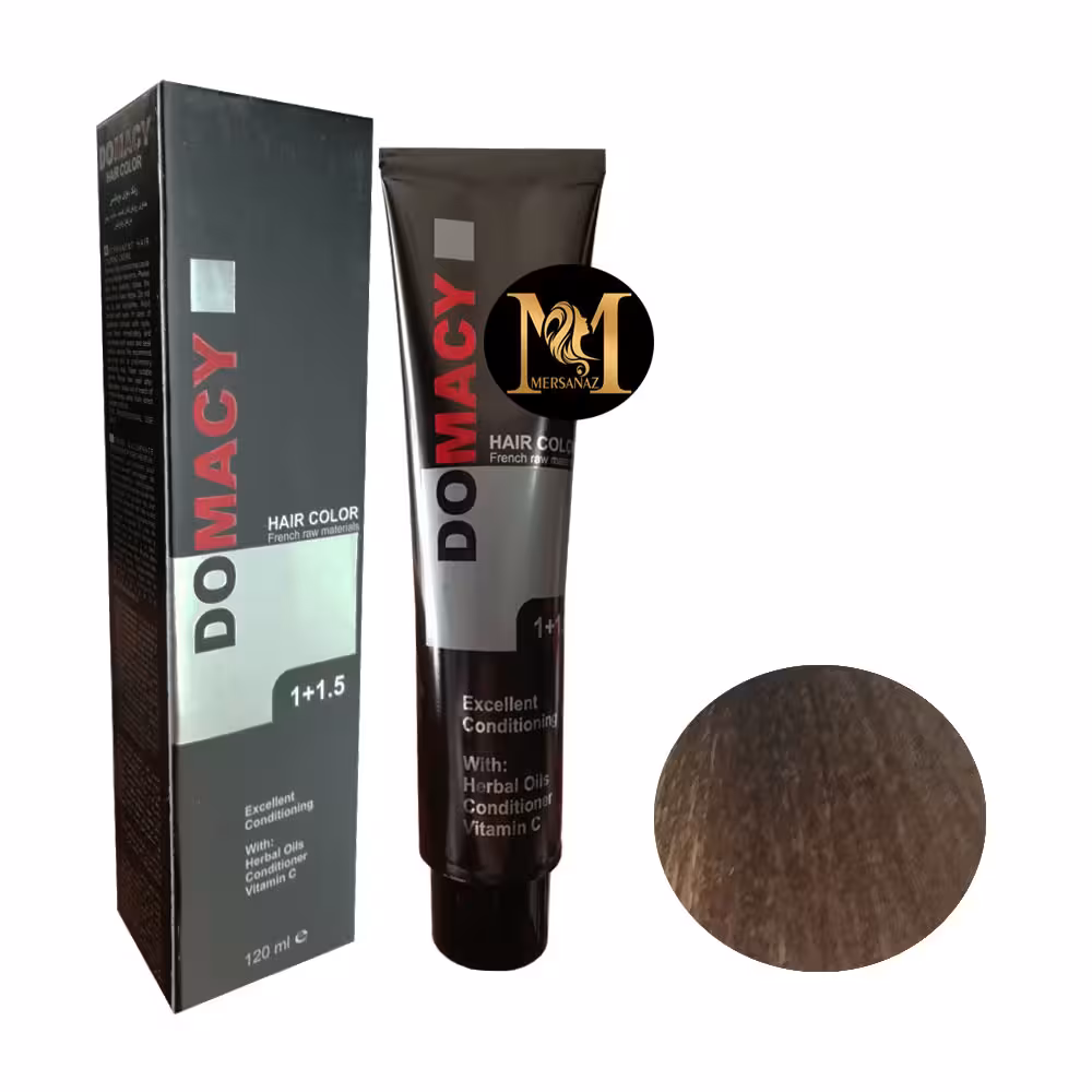 رنگ مو دوماسی شماره 5.08 حجم 120 ميلي ليتر رنگ قهوه ای تنباكویی روشن