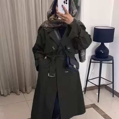 بارانی کتان تی سی مدل روجا - کد 531