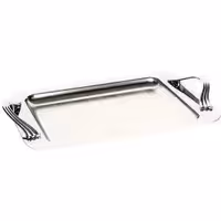 سینی مستطیل بزرگ دسته نقره ای Waveساده ریور کد 1137