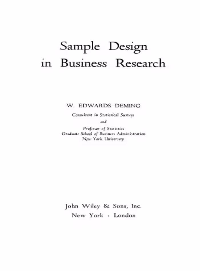 خرید و دانلود نسخه کامل کتاب Sample design in business research